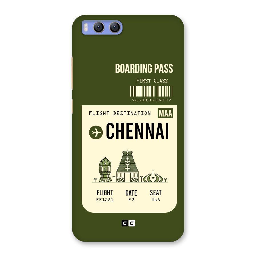 Chennai Boarding Pass Back Case for Xiaomi Mi 6