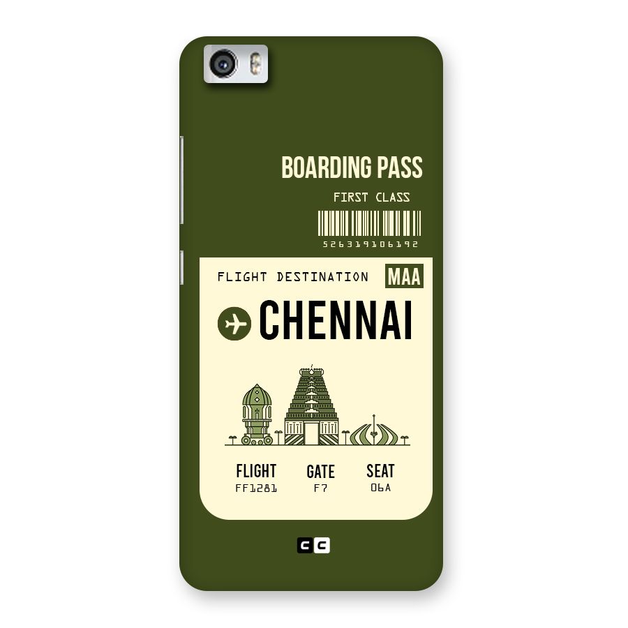 Chennai Boarding Pass Back Case for Xiaomi Redmi Mi5