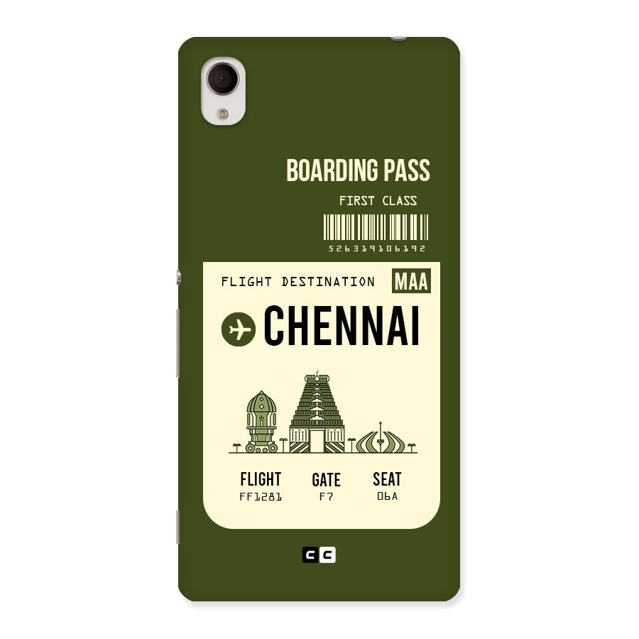 Chennai Boarding Pass Back Case for Xperia M4 Aqua