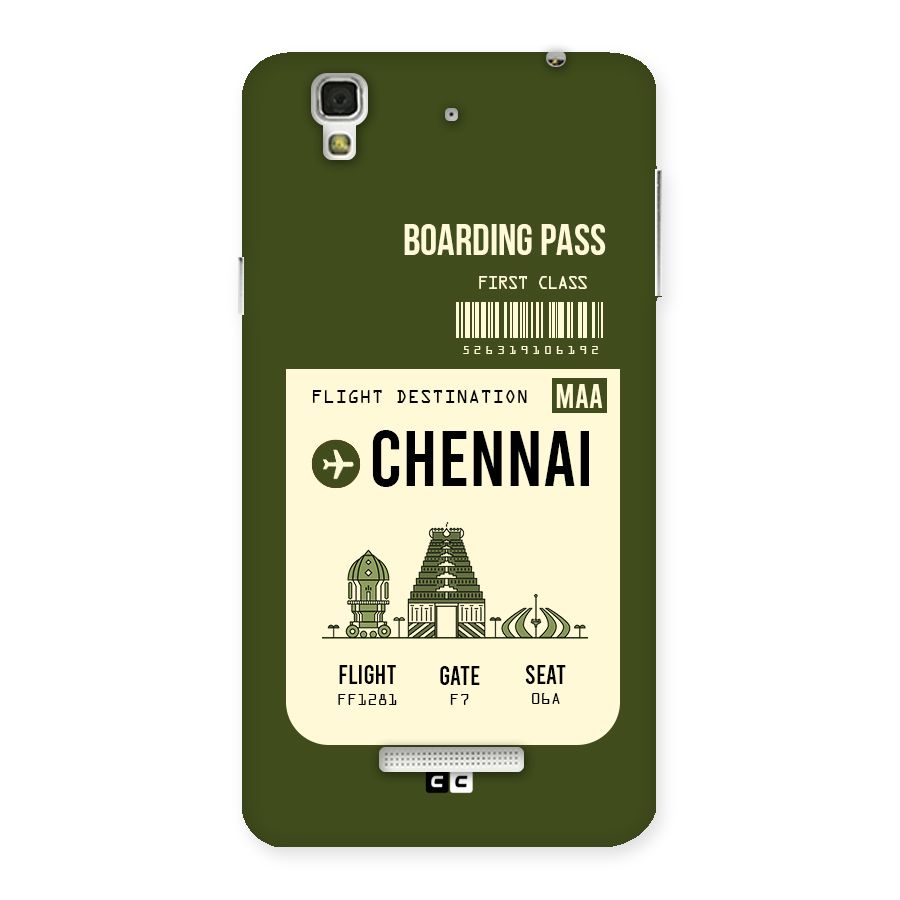Chennai Boarding Pass Back Case for YU Yureka Plus
