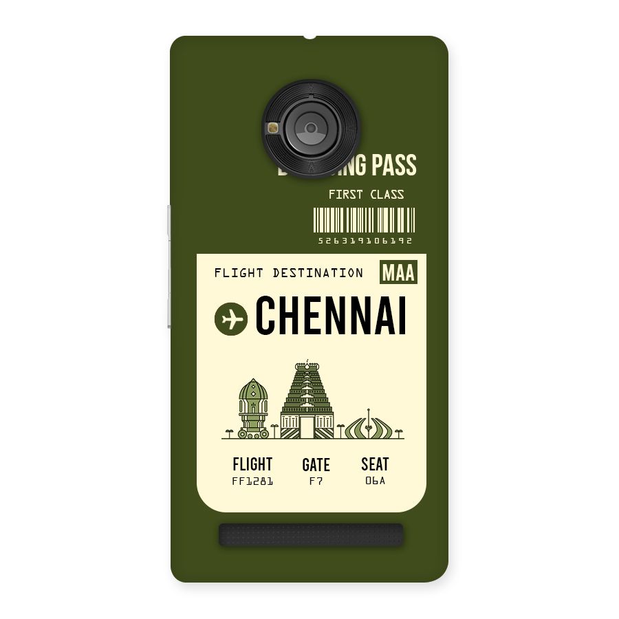 Chennai Boarding Pass Back Case for Yu Yunique