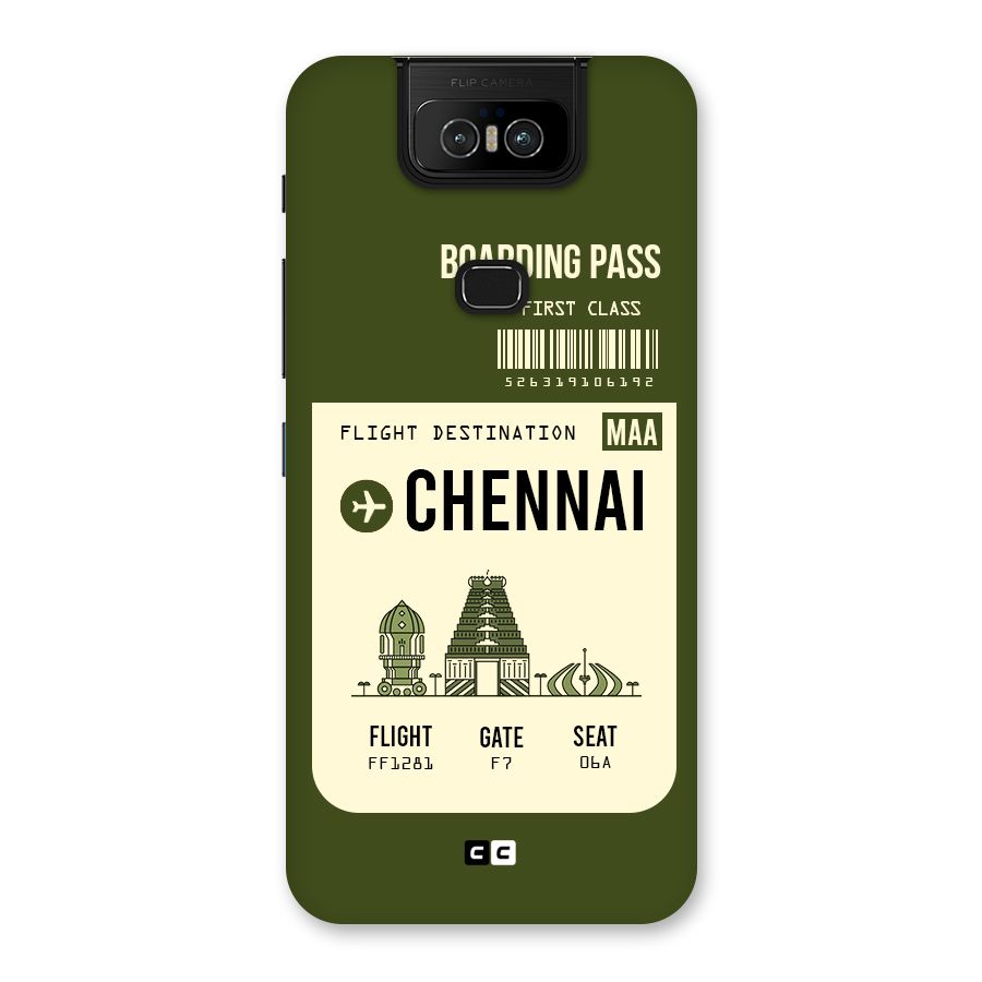 Chennai Boarding Pass Back Case for Zenfone 6z