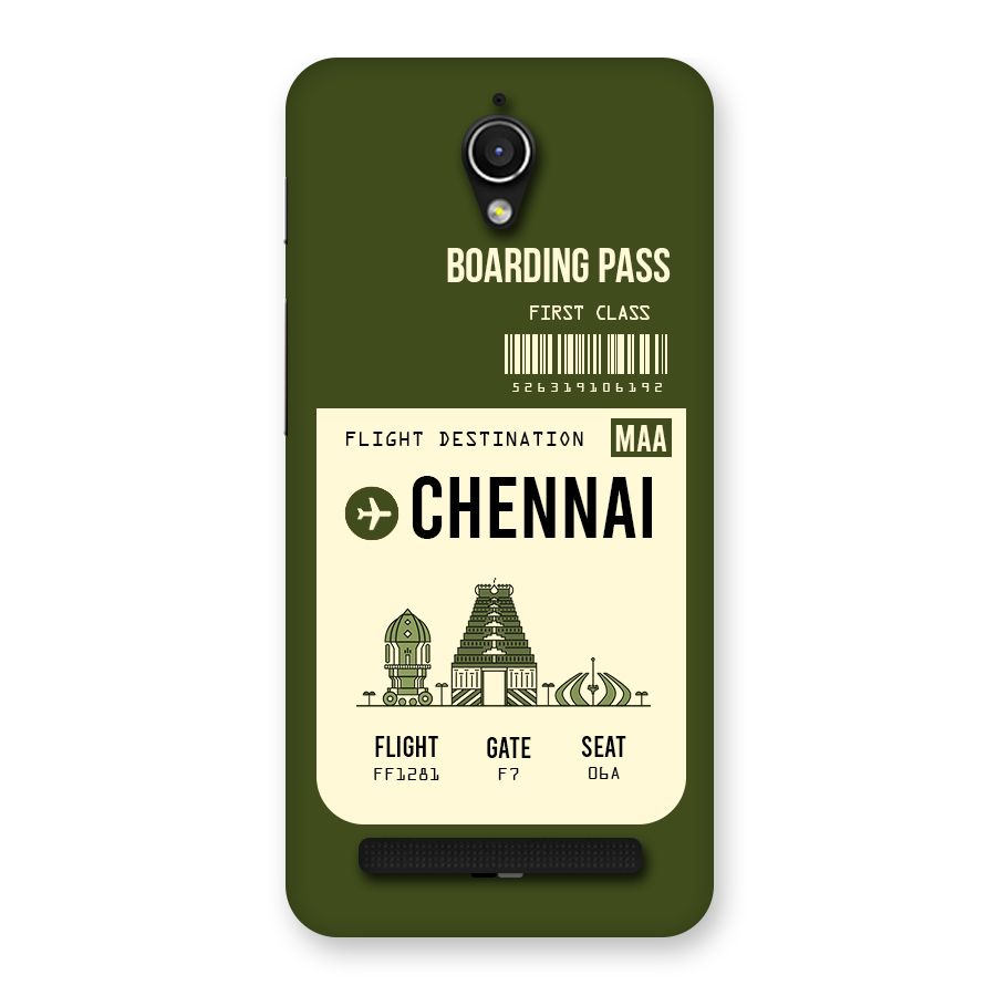 Chennai Boarding Pass Back Case for Zenfone Go
