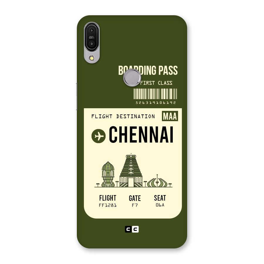 Chennai Boarding Pass Back Case for Zenfone Max Pro M1