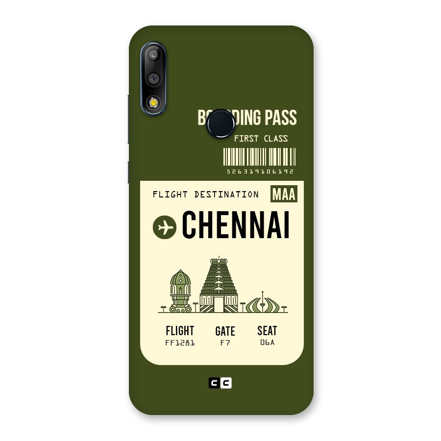 Chennai Boarding Pass Back Case for Zenfone Max Pro M2