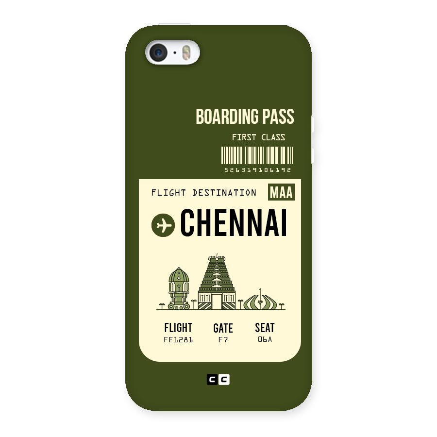 Chennai Boarding Pass Back Case for iPhone 5 5S
