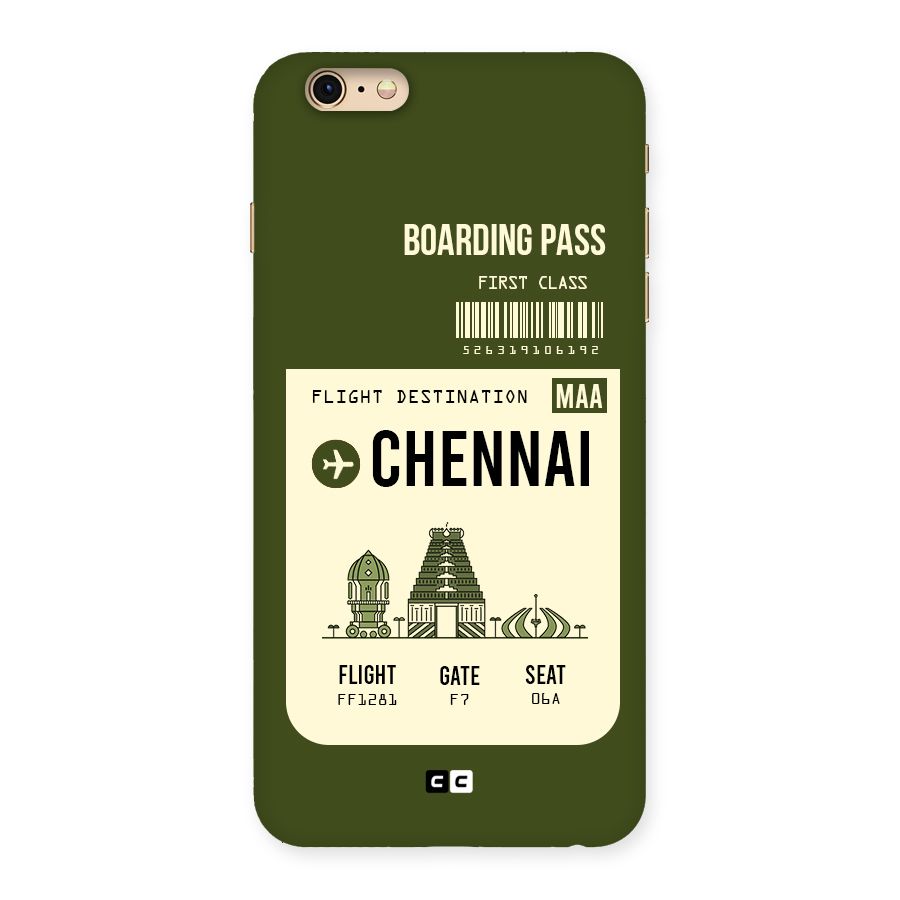 Chennai Boarding Pass Back Case for iPhone 6 Plus 6S Plus