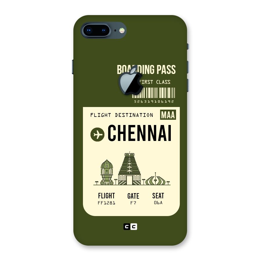 Chennai Boarding Pass Back Case for iPhone 7 Plus Apple Cut