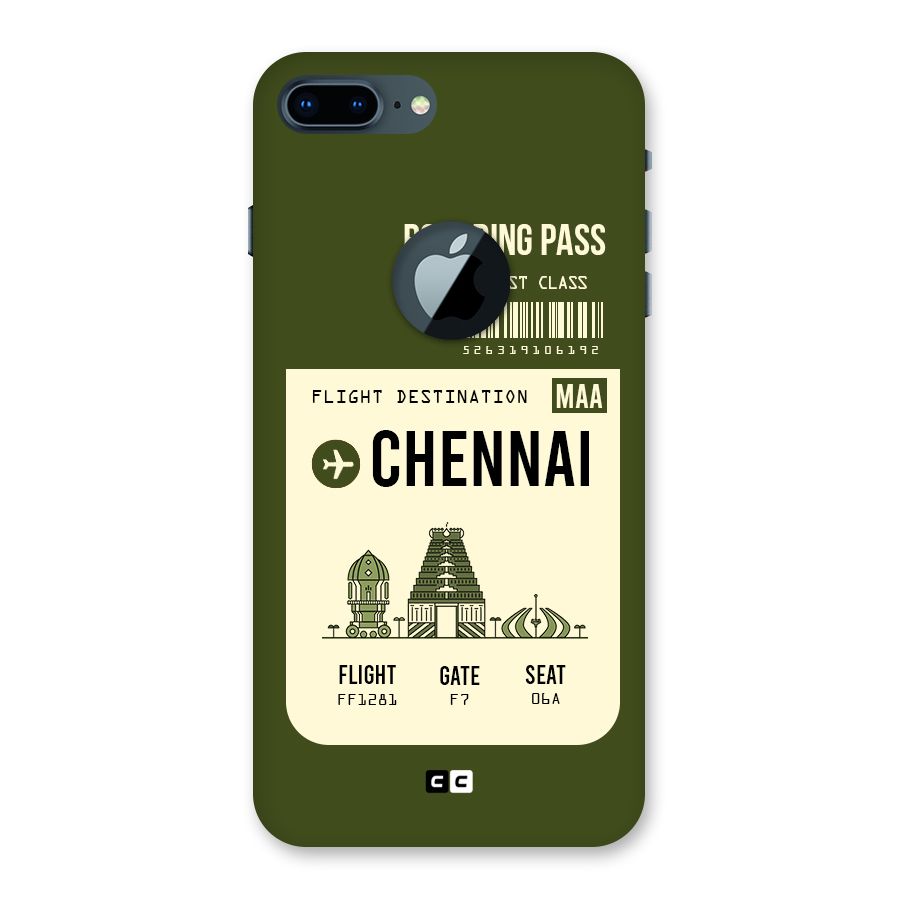 Chennai Boarding Pass Back Case for iPhone 7 Plus Logo Cut