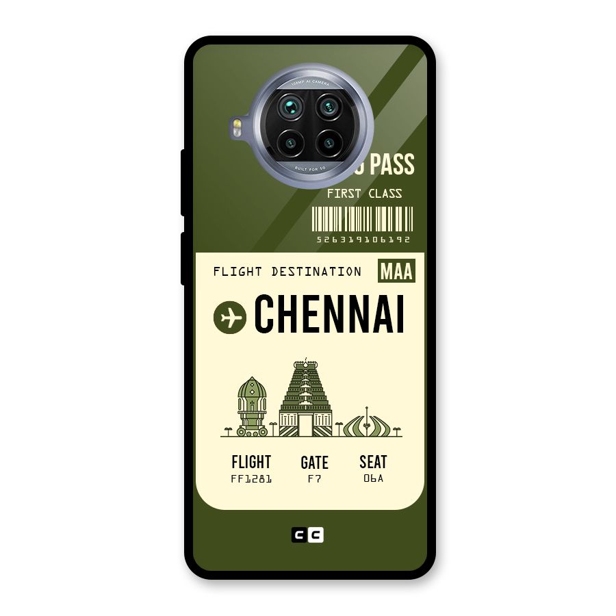 Chennai Boarding Pass Glass Back Case for Mi 10i