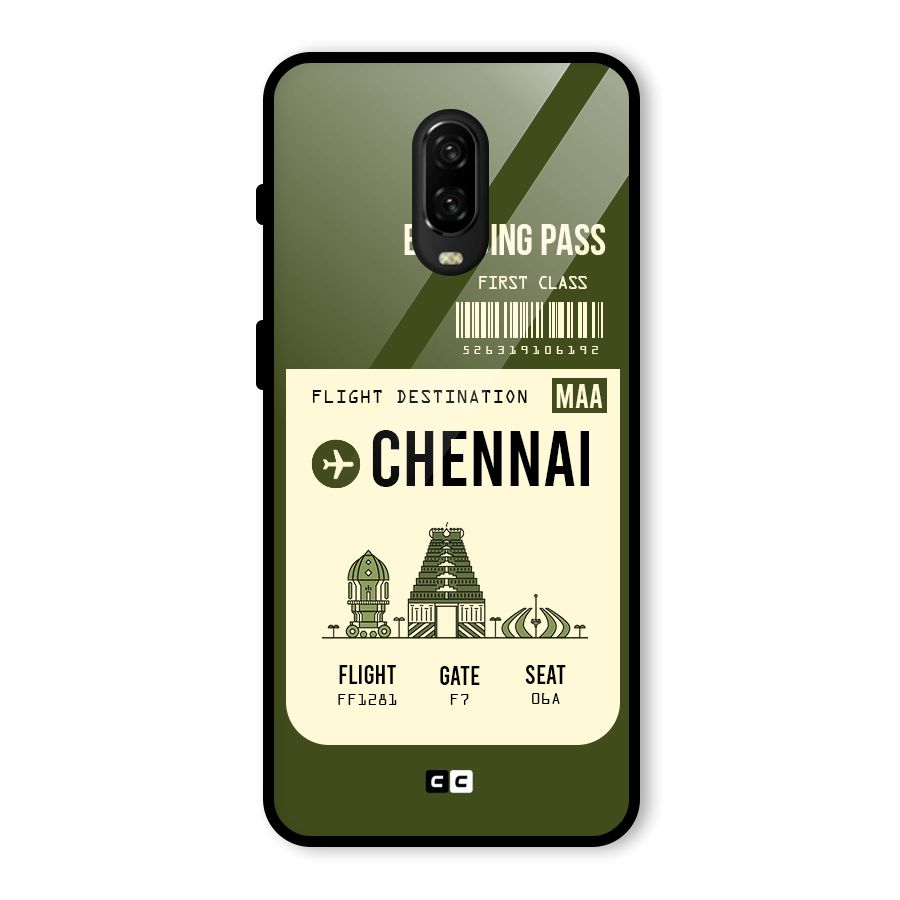 Chennai Boarding Pass Glass Back Case for OnePlus 6T