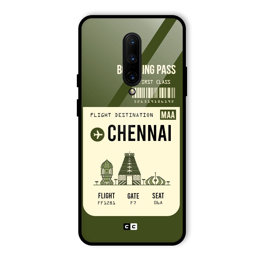 Chennai Boarding Pass Glass Back Case for OnePlus 7 Pro