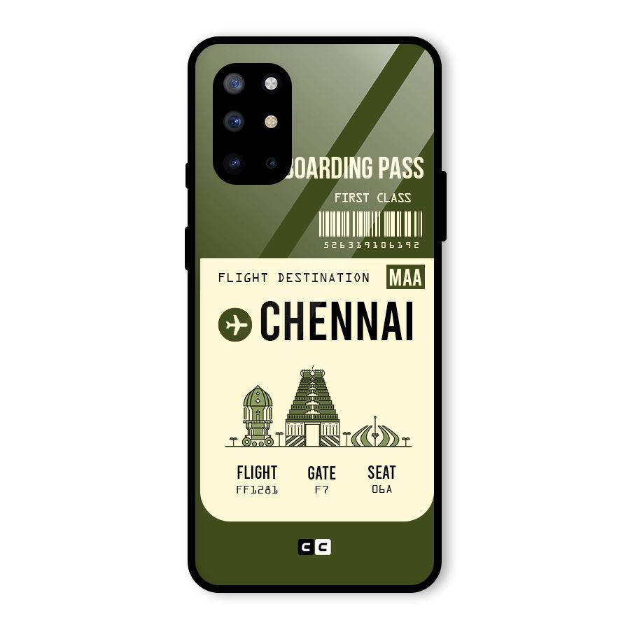 Chennai Boarding Pass Glass Back Case for OnePlus 8T