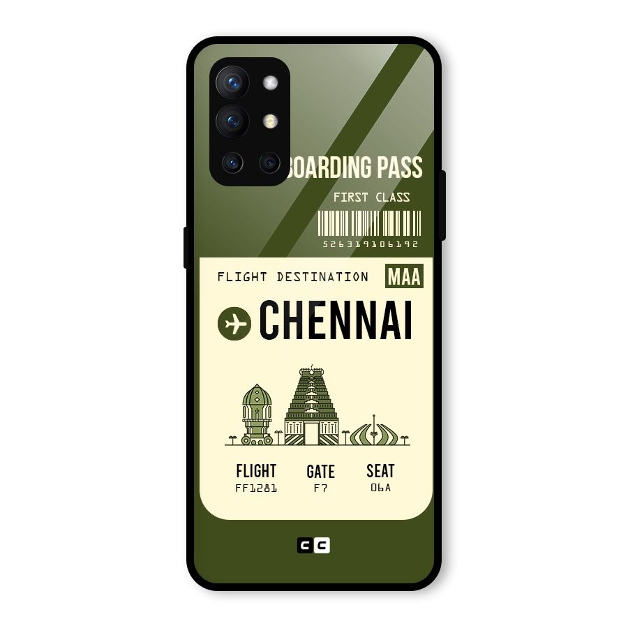 Chennai Boarding Pass Glass Back Case for OnePlus 9R