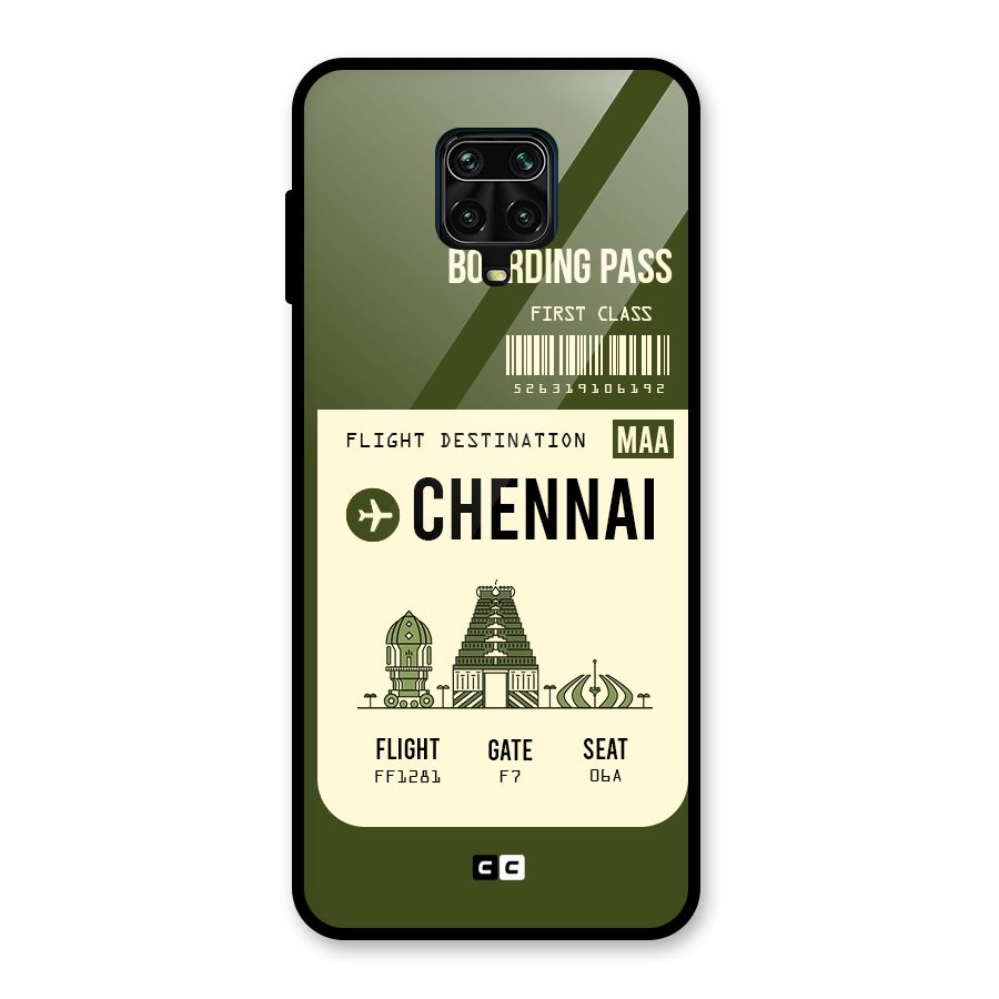Chennai Boarding Pass Glass Back Case for Poco M2 Pro