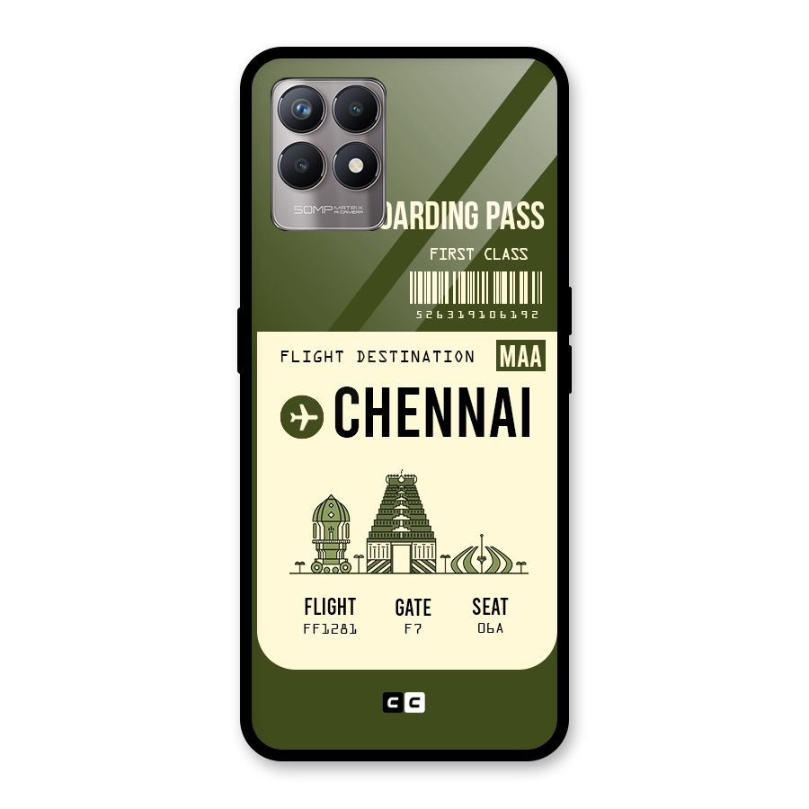 Chennai Boarding Pass Glass Back Case for Realme Narzo 50