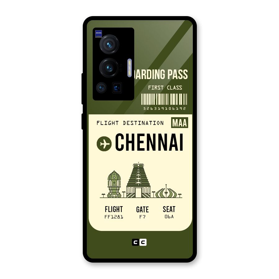 Chennai Boarding Pass Glass Back Case for Vivo X70 Pro
