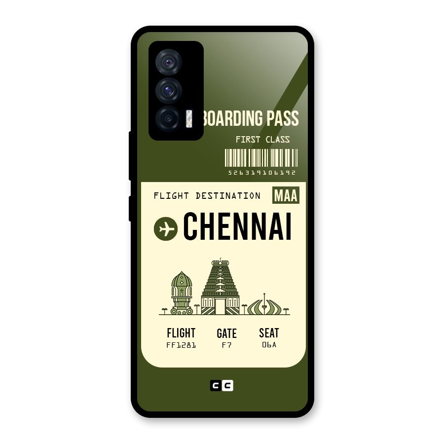 Chennai Boarding Pass Glass Back Case for Vivo iQOO 7 5G