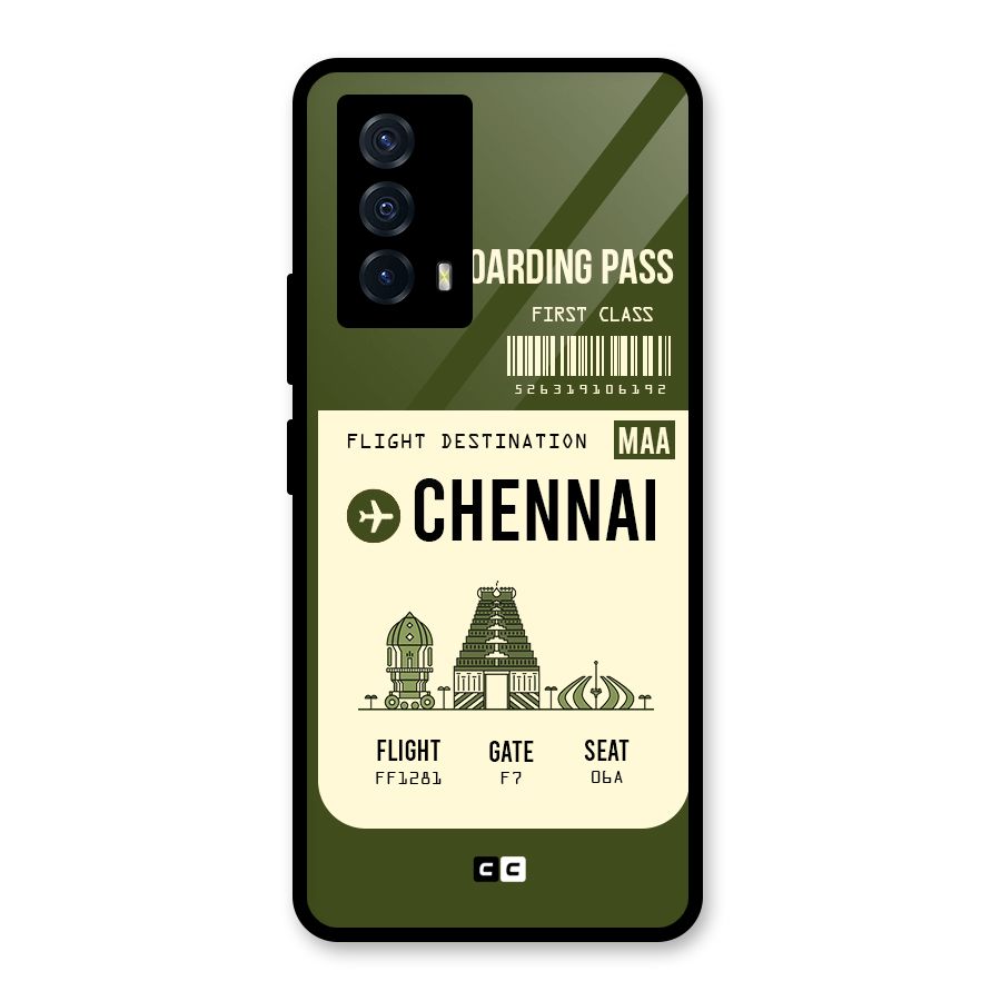 Chennai Boarding Pass Glass Back Case for Vivo iQOO Z5