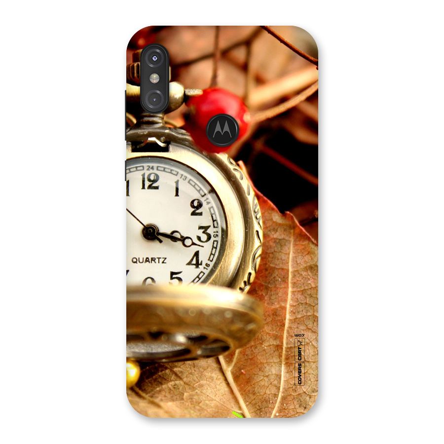 Cherry And Clock Back Case for Motorola One Power