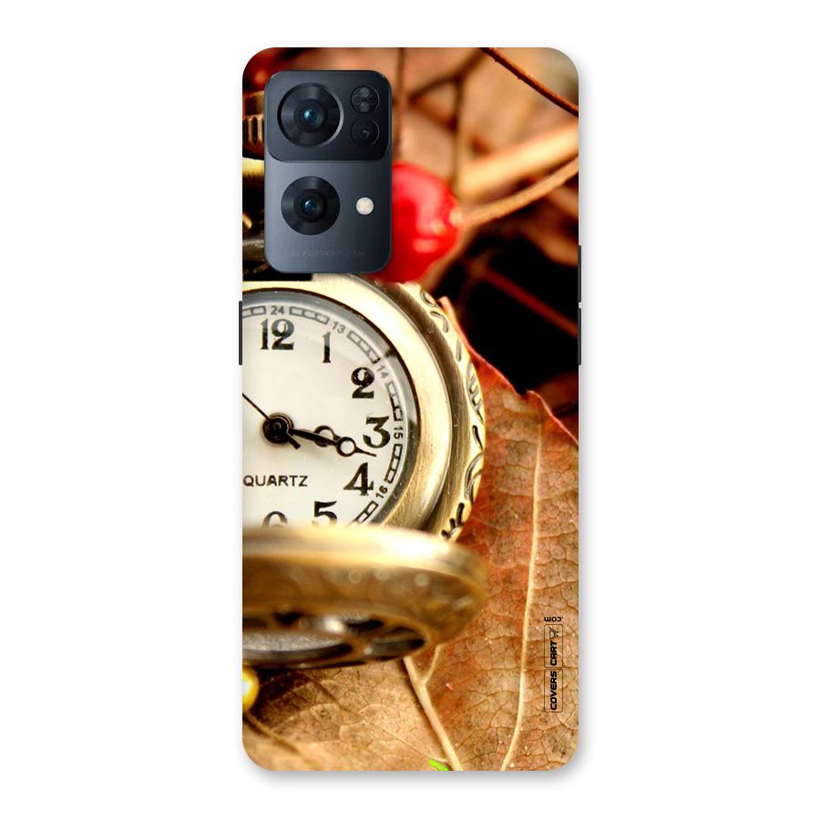 Cherry And Clock Back Case for Oppo Reno7 Pro 5G