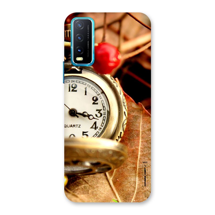 Cherry And Clock Back Case for Vivo Y20A