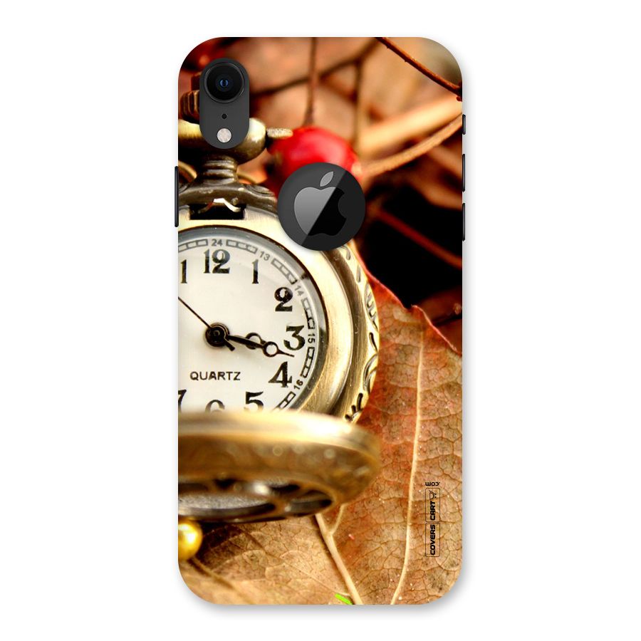 Cherry And Clock Back Case for iPhone XR Logo Cut