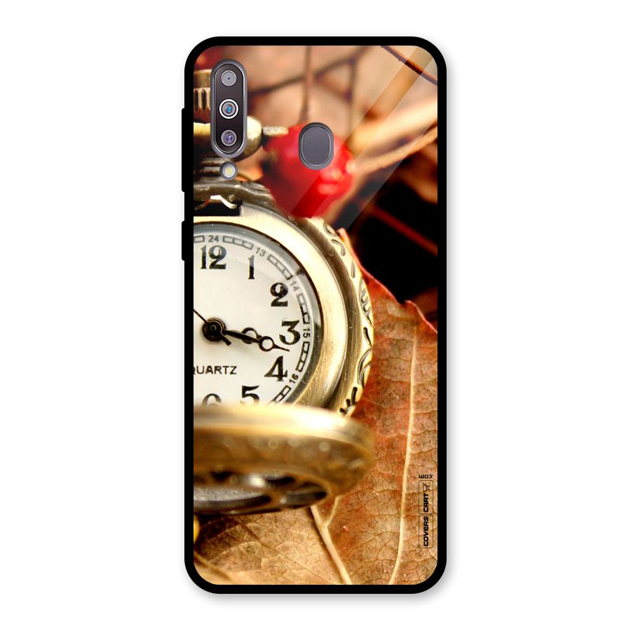 Cherry And Clock Glass Back Case for Galaxy M30