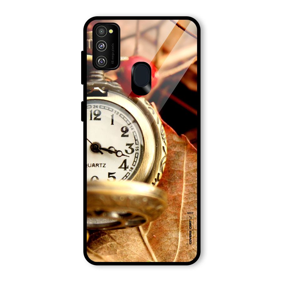 Cherry And Clock Glass Back Case for Galaxy M30s
