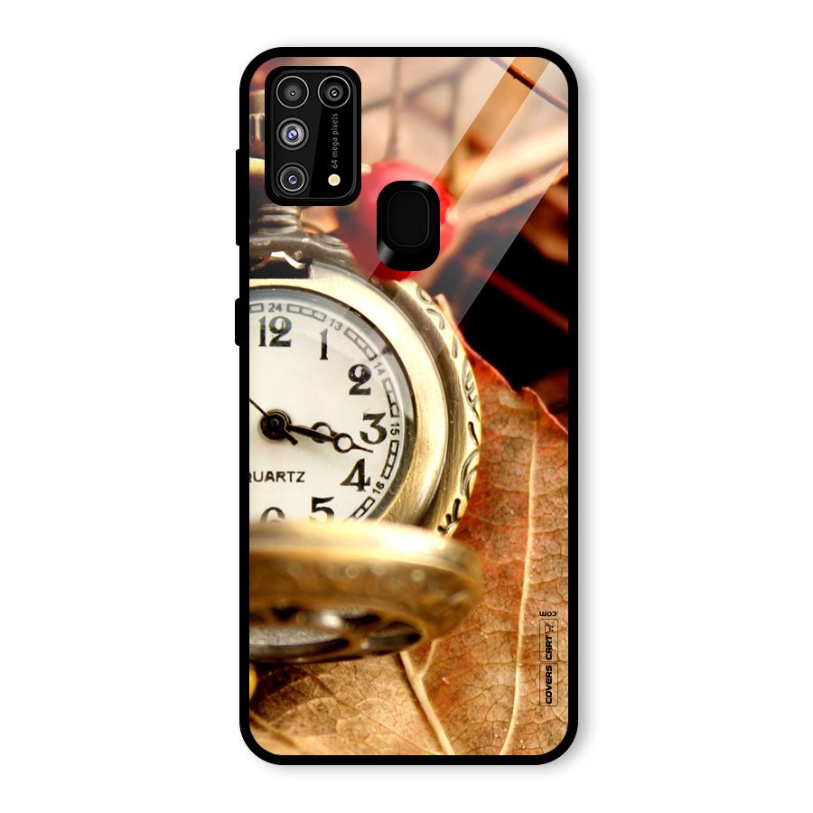 Cherry And Clock Glass Back Case for Galaxy M31