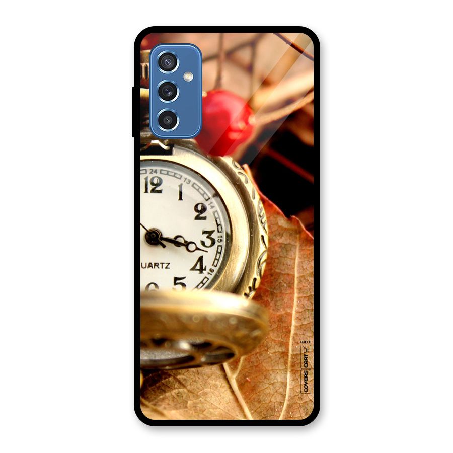 Cherry And Clock Glass Back Case for Galaxy M52 5G