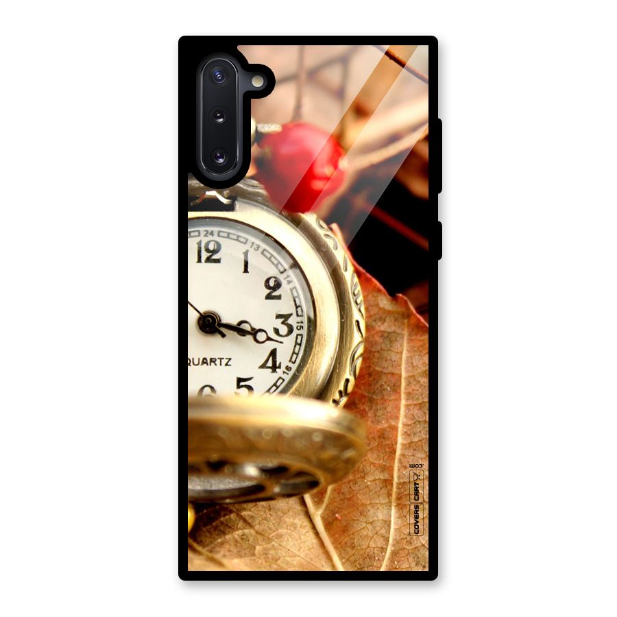Cherry And Clock Glass Back Case for Galaxy Note 10
