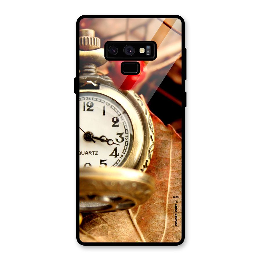 Cherry And Clock Glass Back Case for Galaxy Note 9