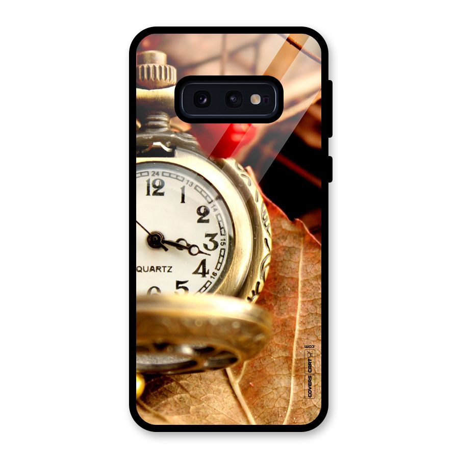 Cherry And Clock Glass Back Case for Galaxy S10e