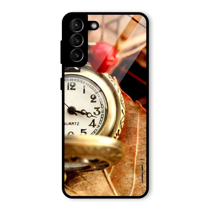Cherry And Clock Glass Back Case for Galaxy S21 Plus