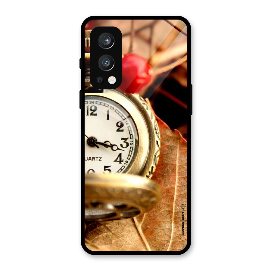 Cherry And Clock Glass Back Case for OnePlus Nord 2 5G