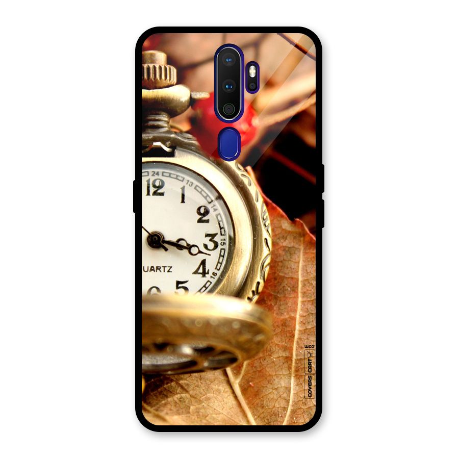 Cherry And Clock Glass Back Case for Oppo A9 (2020)