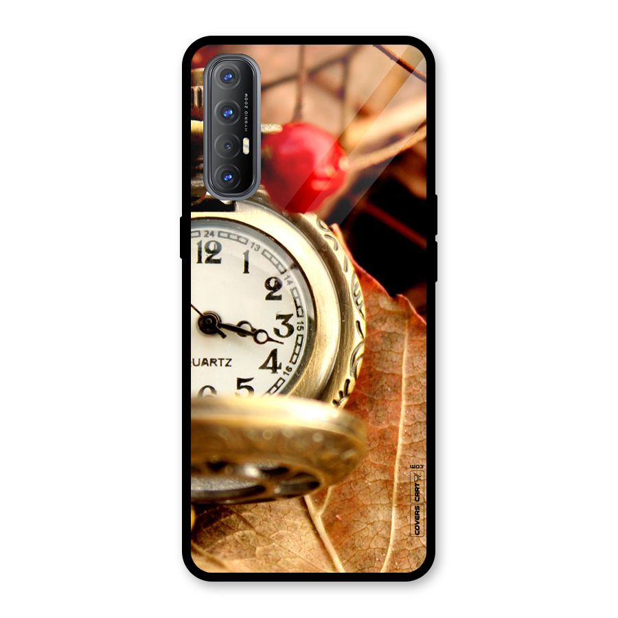 Cherry And Clock Glass Back Case for Oppo Reno3 Pro