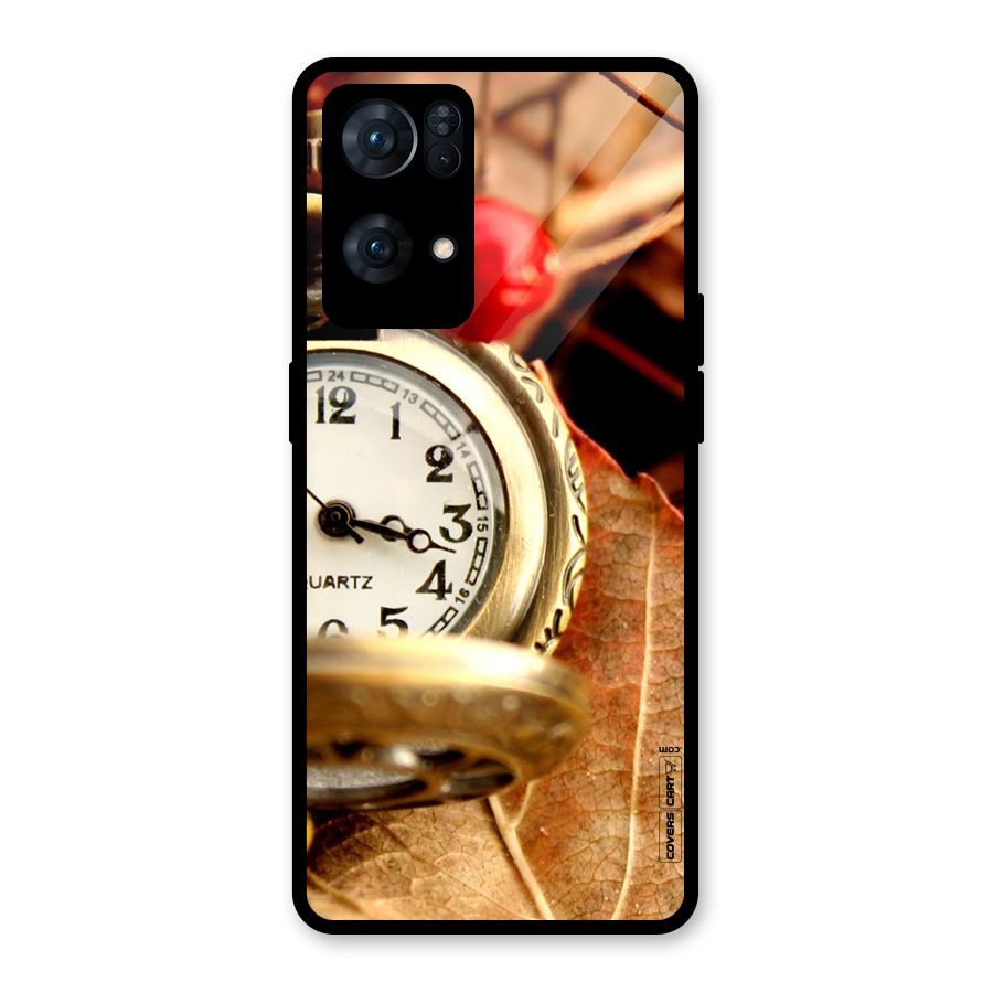 Cherry And Clock Glass Back Case for Oppo Reno7 Pro 5G