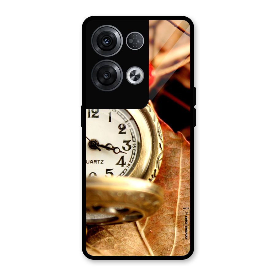 Cherry And Clock Glass Back Case for Oppo Reno8 Pro 5G