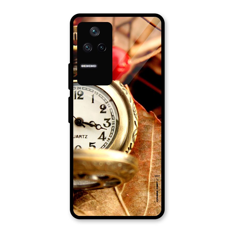 Cherry And Clock Glass Back Case for Poco F4 5G