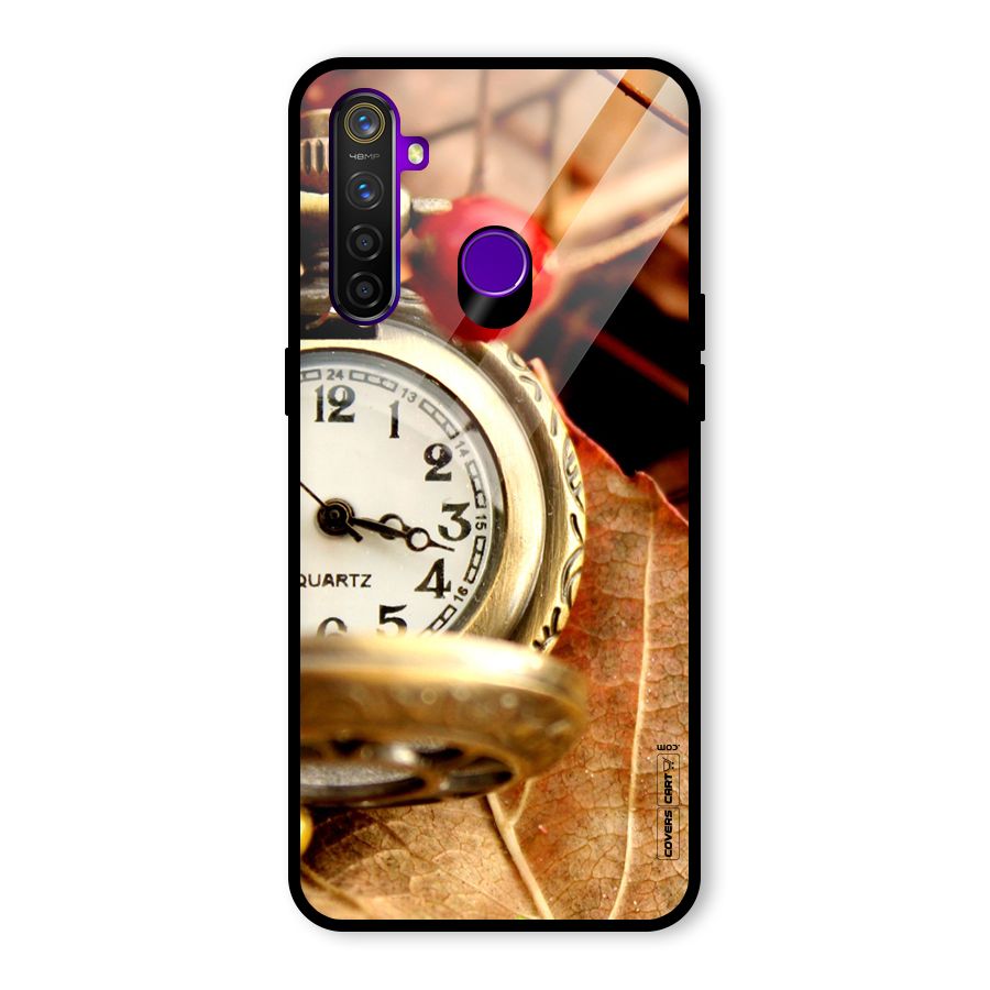 Cherry And Clock Glass Back Case for Realme 5 Pro