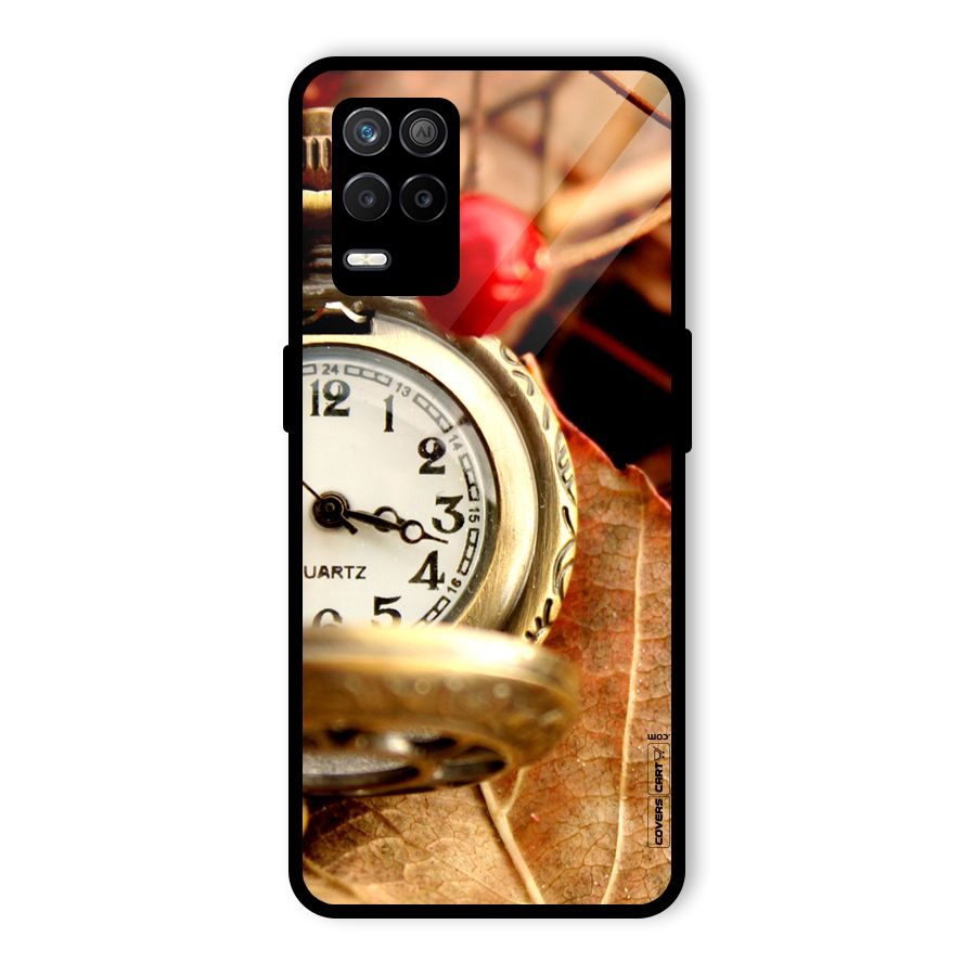 Cherry And Clock Glass Back Case for Realme 8 5G