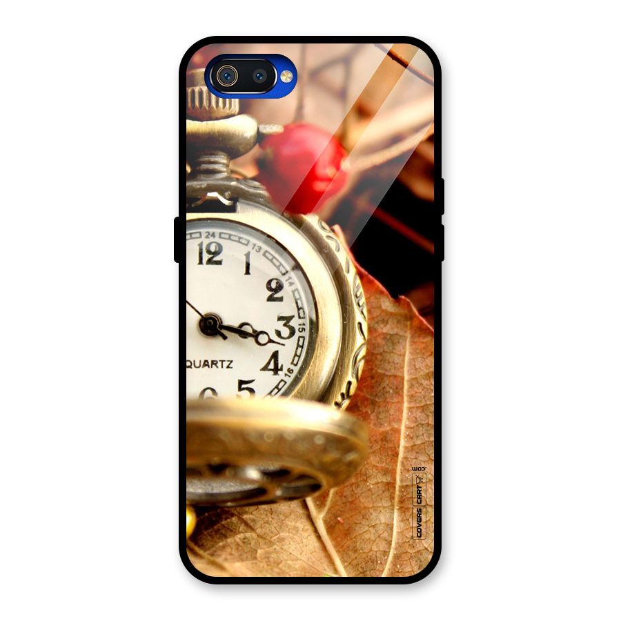 Cherry And Clock Glass Back Case for Realme C2