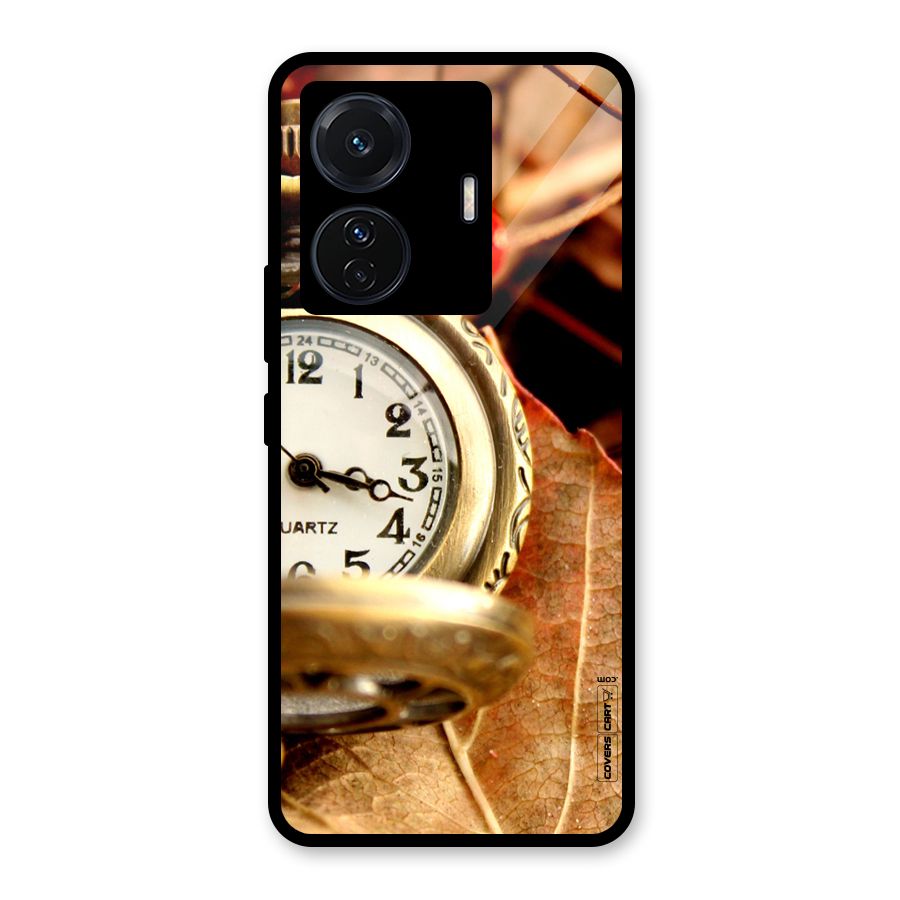 Cherry And Clock Glass Back Case for Vivo T1 Pro