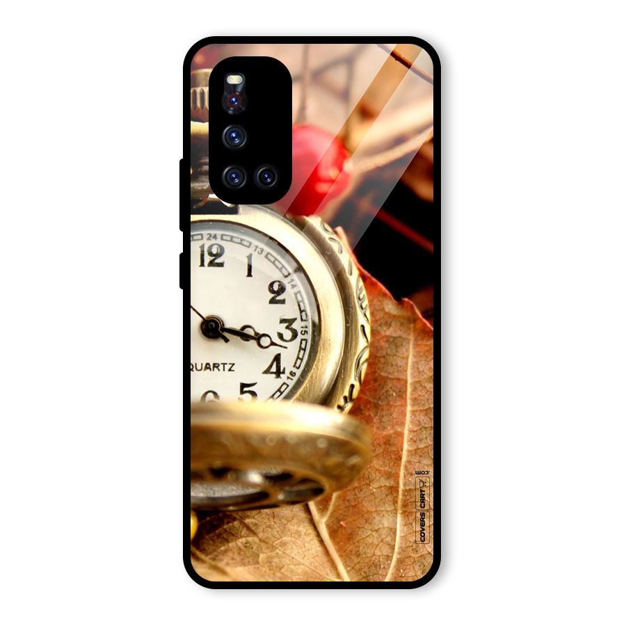 Cherry And Clock Glass Back Case for Vivo V19