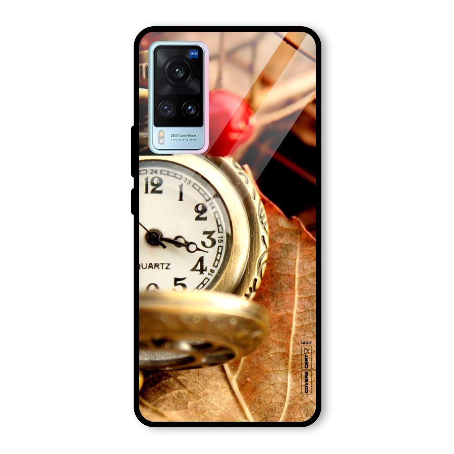 Cherry And Clock Glass Back Case for Vivo X60