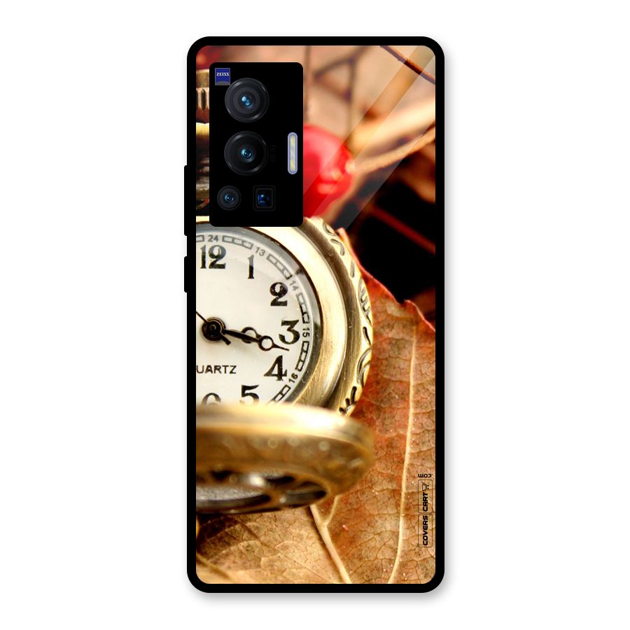 Cherry And Clock Glass Back Case for Vivo X70 Pro