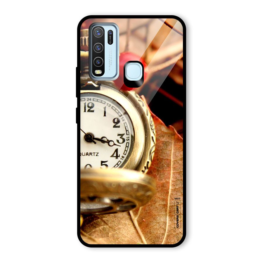 Cherry And Clock Glass Back Case for Vivo Y50
