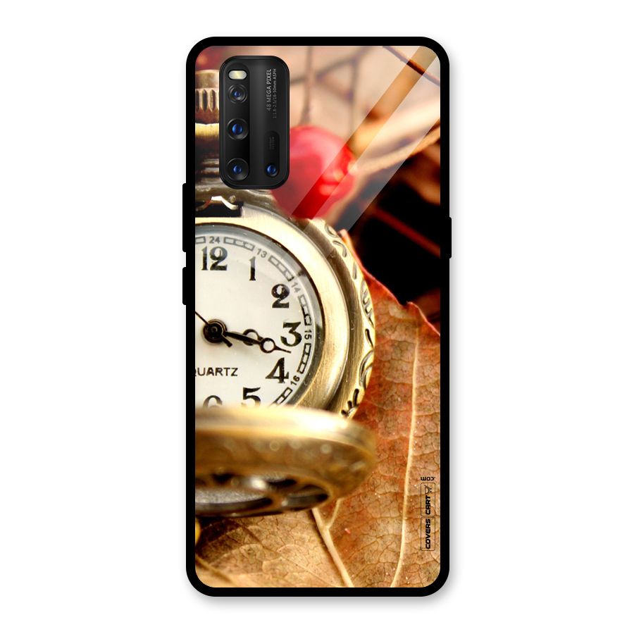 Cherry And Clock Glass Back Case for Vivo iQOO 3